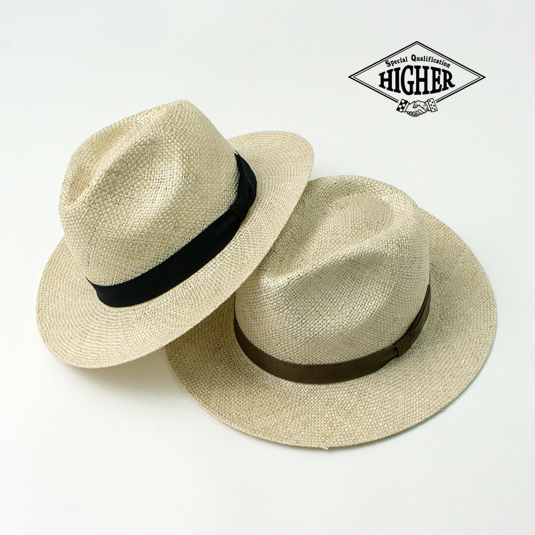 HIGHER(ハイアー) 剣麻草 ワイドブリム フェドラハット