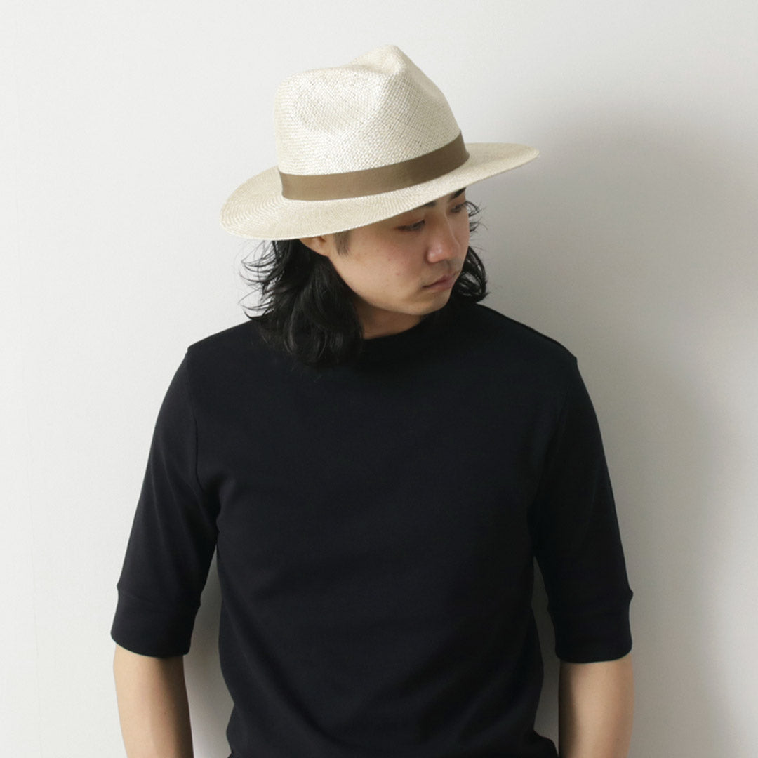 HIGHER(ハイアー) 剣麻草 ワイドブリム フェドラハット