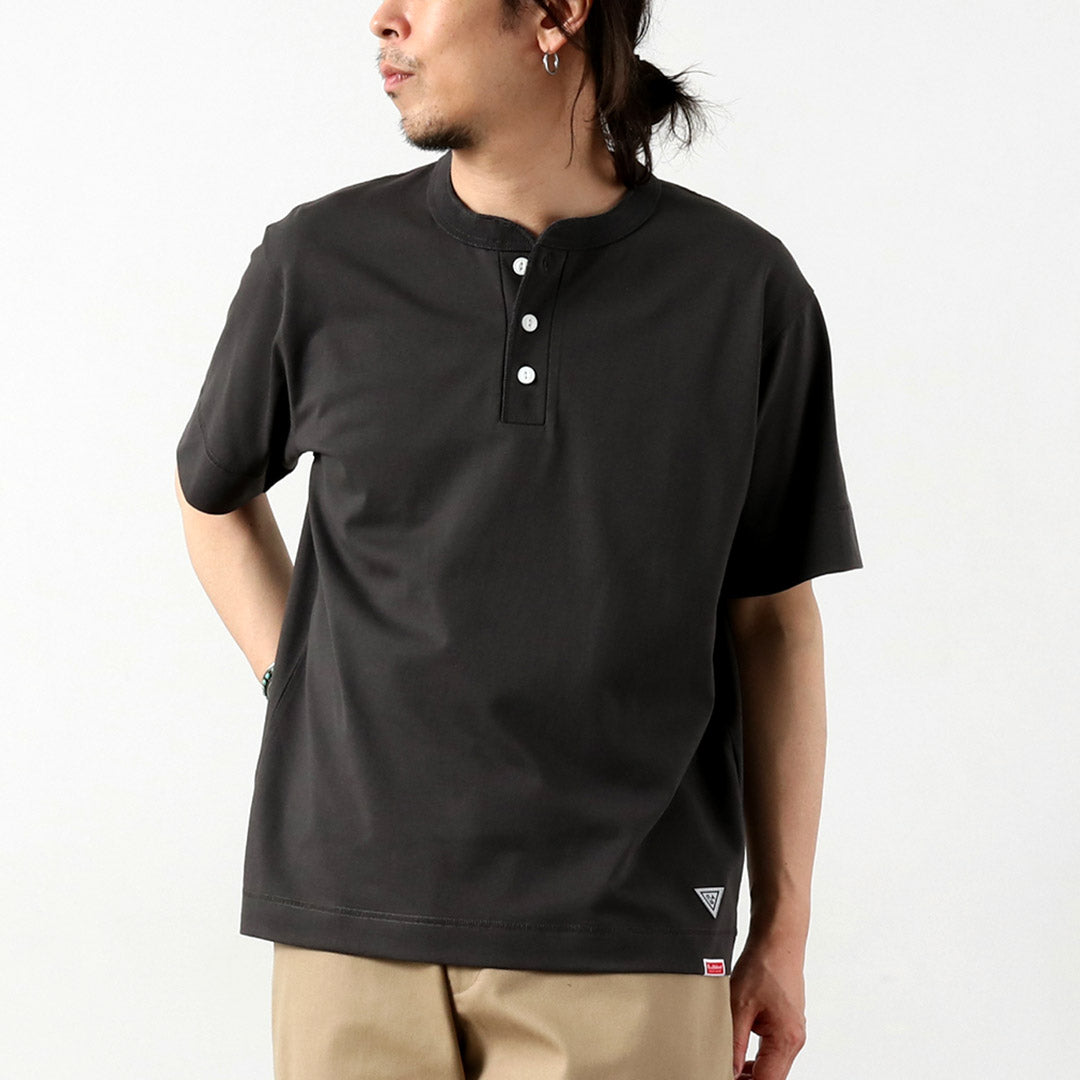 HEALTHKNIT(ヘルスニット)×RAG 別注 ヘンリーネックTシャツ オープンエンド ドライジャージ 抗菌 防臭加工 速乾