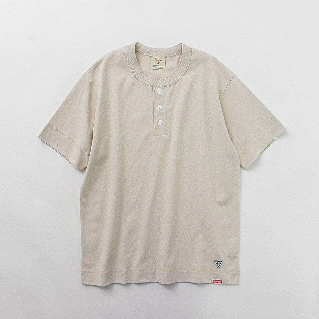 HEALTHKNIT(ヘルスニット)×RAG 別注 ヘンリーネックTシャツ オープンエンド ドライジャージ 抗菌 防臭加工 速乾