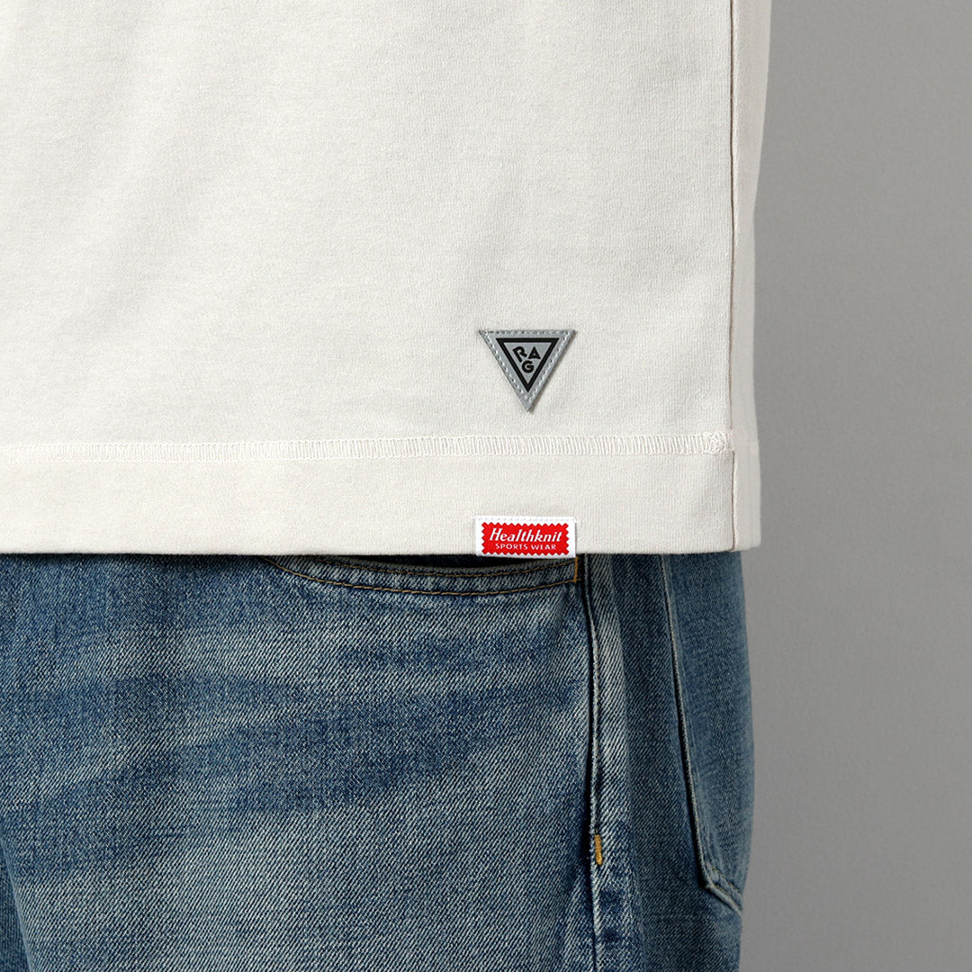 HEALTHKNIT(ヘルスニット)×RAG 別注 ヘンリーネックTシャツ オープンエンド ドライジャージ 抗菌 防臭加工 速乾