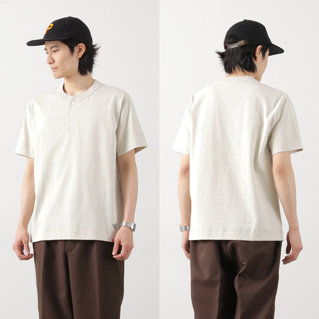 HEALTHKNIT(ヘルスニット)×RAG 別注 ヘンリーネックTシャツ オープンエンド ドライジャージ 抗菌 防臭加工 速乾