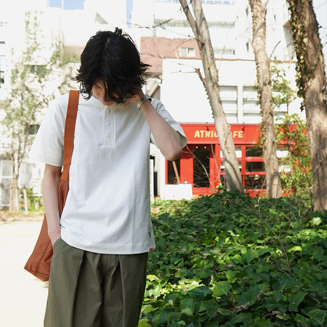 HEALTHKNIT(ヘルスニット)×RAG 別注 ヘンリーネックTシャツ オープンエンド ドライジャージ 抗菌 防臭加工 速乾