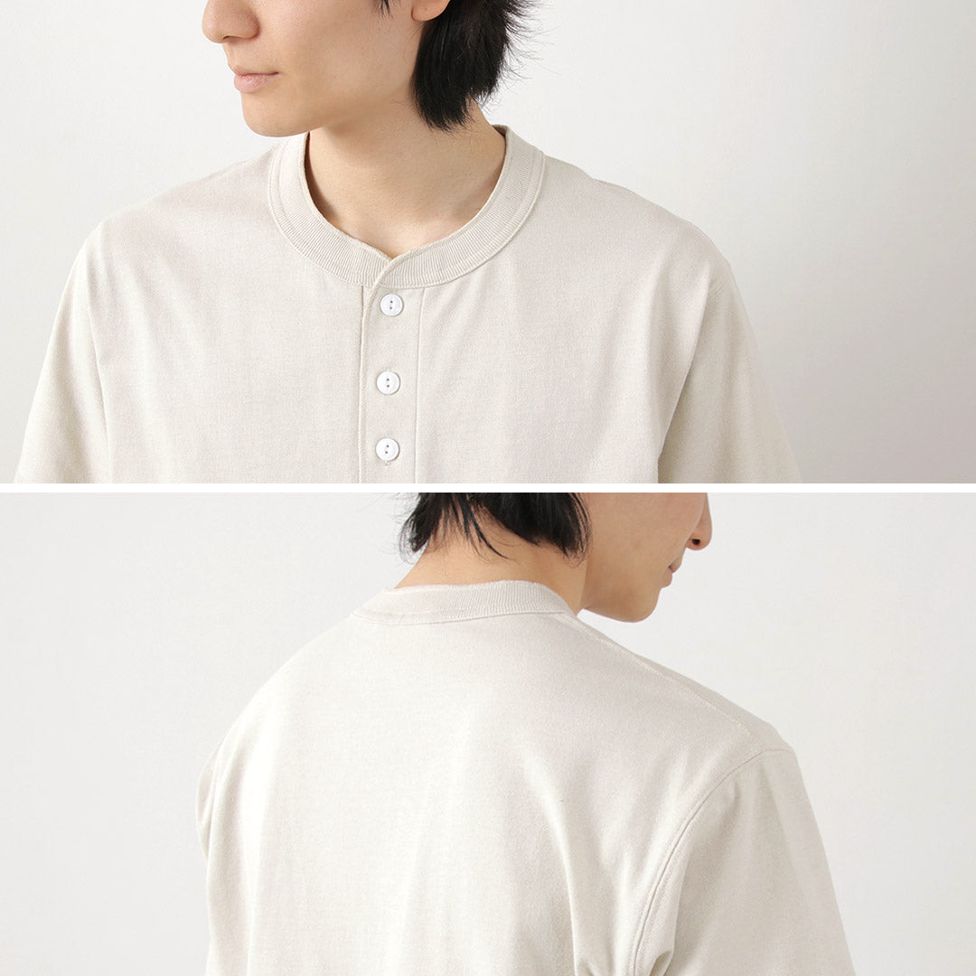 HEALTHKNIT(ヘルスニット)×RAG 別注 ヘンリーネックTシャツ オープンエンド ドライジャージ 抗菌 防臭加工 速乾