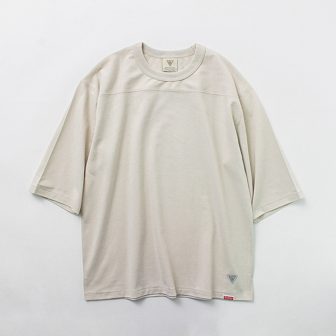 HEALTHKNIT(ヘルスニット)×RAG 別注 フットボールTシャツ オープンエンド ドライジャージ 抗菌 防臭加工