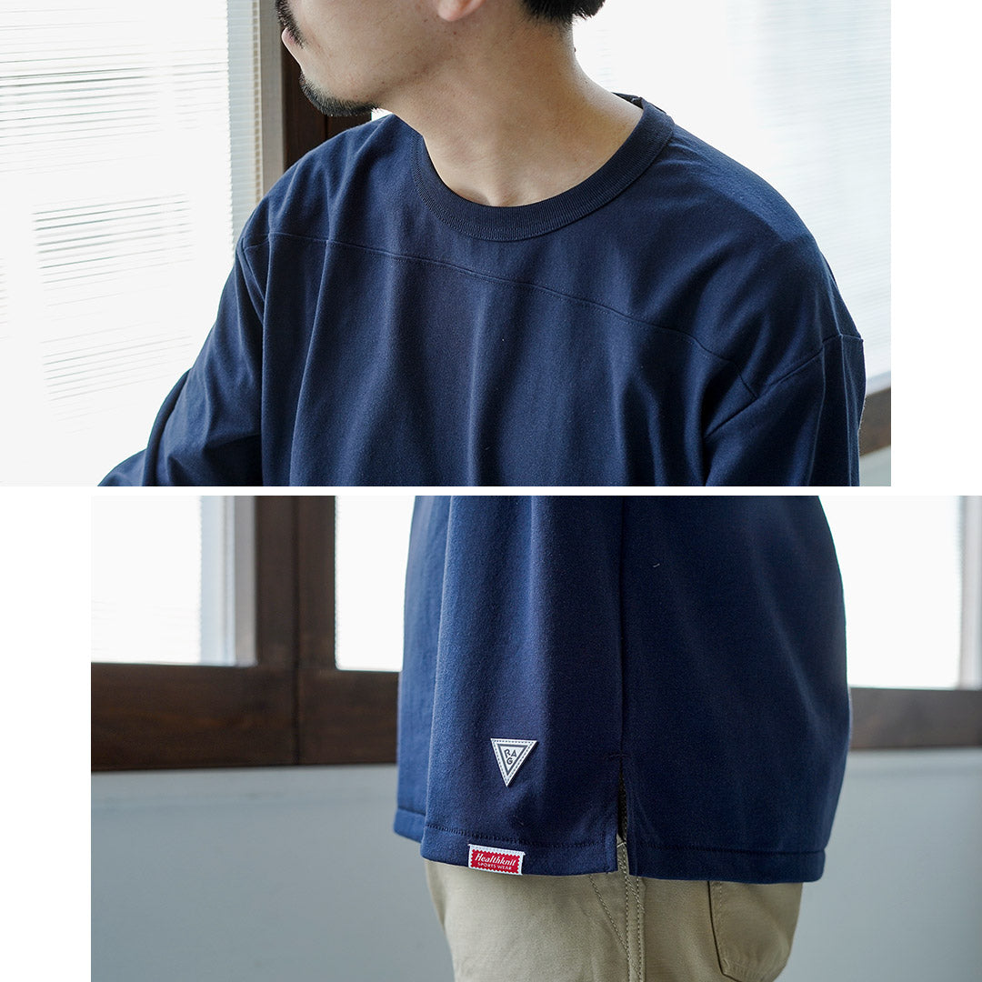 HEALTHKNIT(ヘルスニット)×RAG 別注 フットボールTシャツ オープンエンド ドライジャージ 抗菌 防臭加工