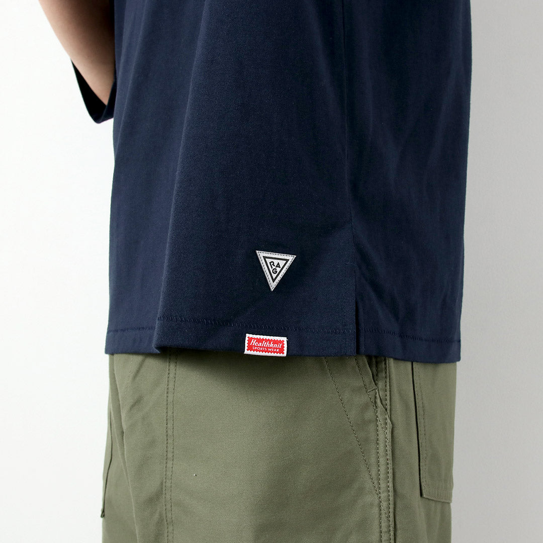 HEALTHKNIT(ヘルスニット)×RAG 別注 フットボールTシャツ オープンエンド ドライジャージ 抗菌 防臭加工