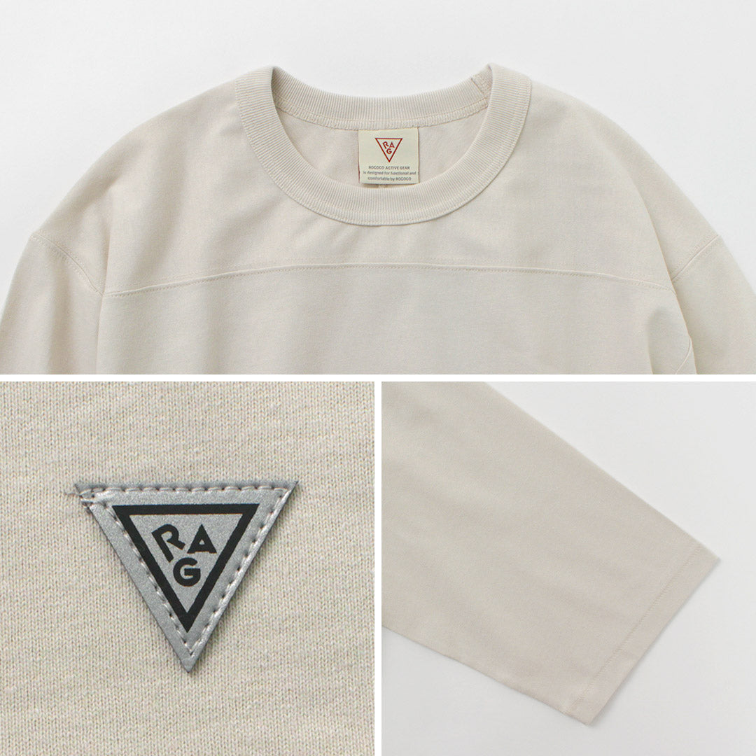 HEALTHKNIT(ヘルスニット)×RAG 別注 フットボールTシャツ オープンエンド ドライジャージ 抗菌 防臭加工