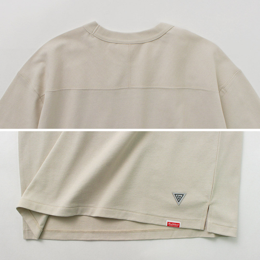 HEALTHKNIT(ヘルスニット)×RAG 別注 フットボールTシャツ オープンエンド ドライジャージ 抗菌 防臭加工