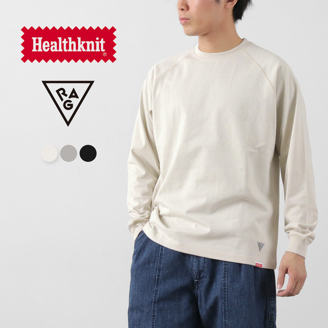 HEALTHKNIT(ヘルスニット)×RAG 別注 フリーダム ロングスリーブ Tシャツ オープンエンド ドライジャージ 抗菌 防臭加工 速乾