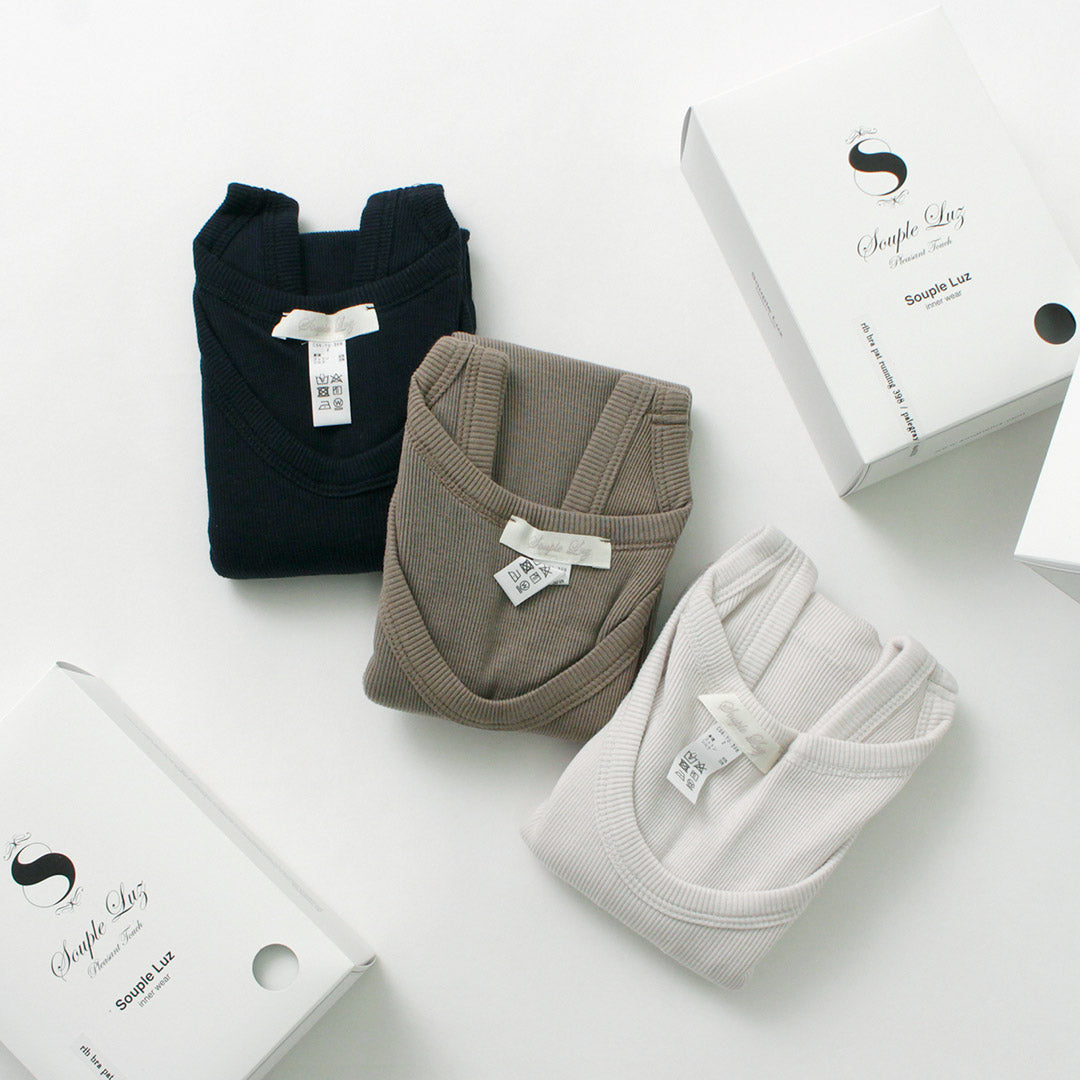 SOUPLE LUZ(スープレルース) コットンシルク ブラパット ランニング