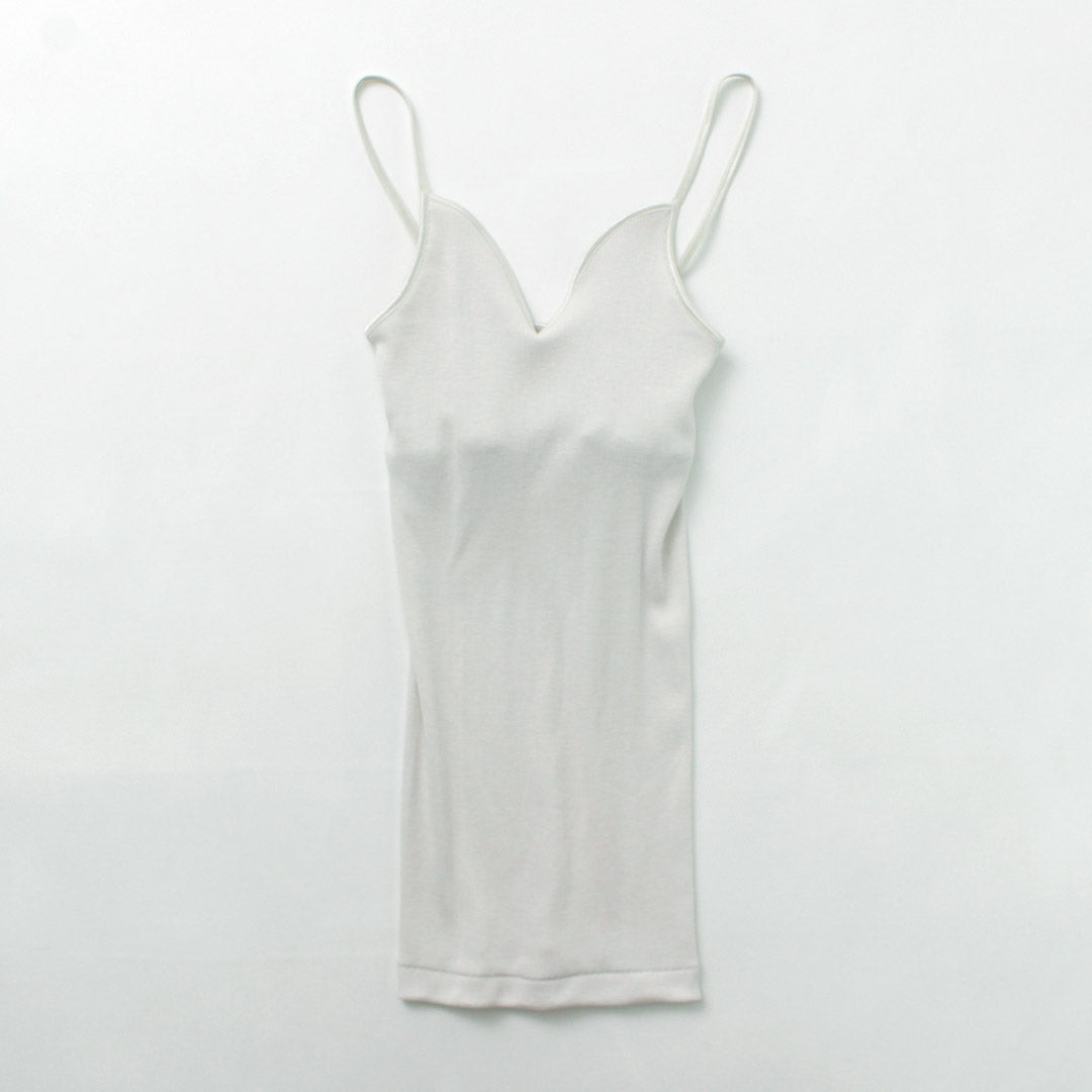 SOUPLE LUZ(スープレルース) コットンシルク ブラパット キャミソール