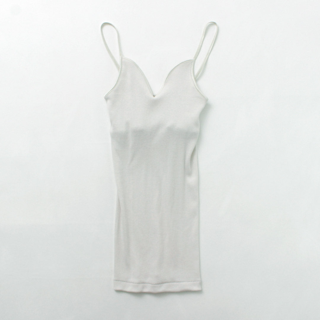 SOUPLE LUZ(スープレルース) コットンシルク ブラパット キャミソール