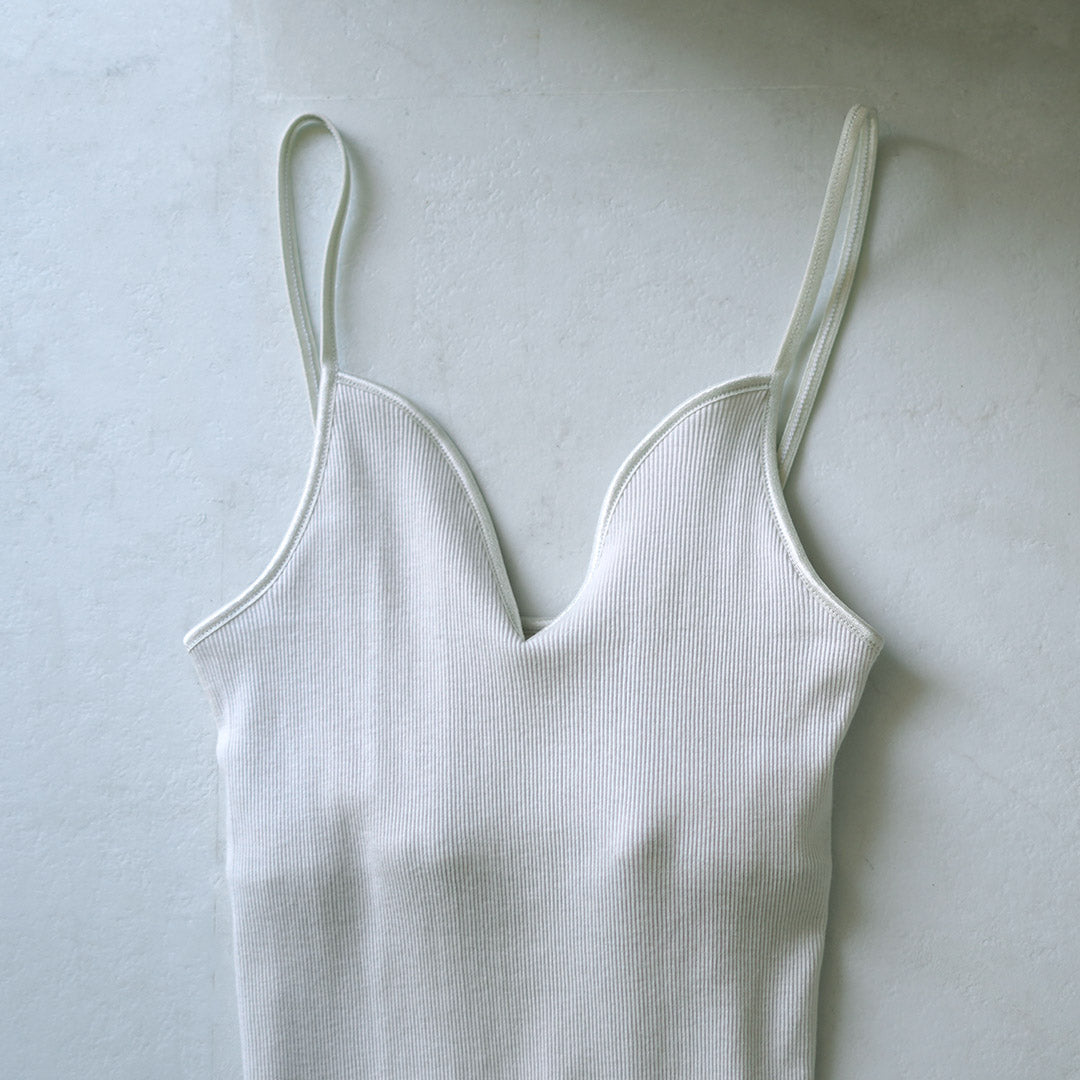 SOUPLE LUZ(スープレルース) コットンシルク ブラパット キャミソール