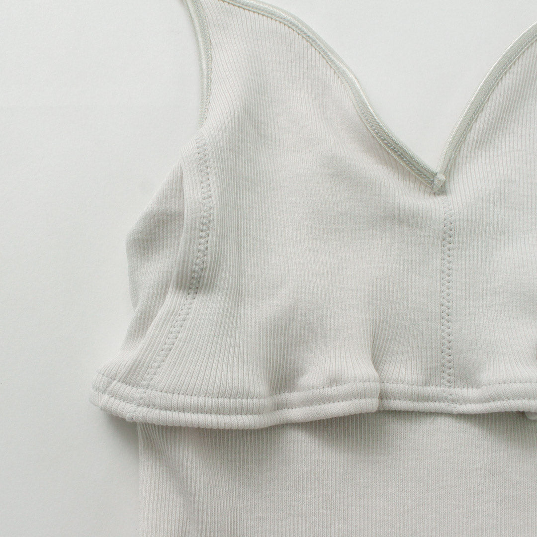 SOUPLE LUZ(スープレルース) コットンシルク ブラパット キャミソール