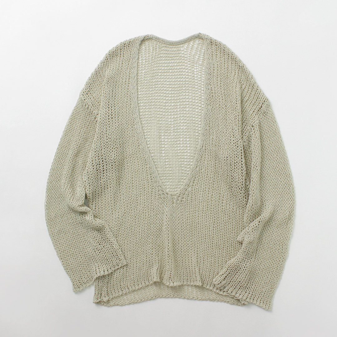 ETRE TOKYO(エトレトウキョウ) フィッシュネットVネックニットプルオーバー 1224211090-0