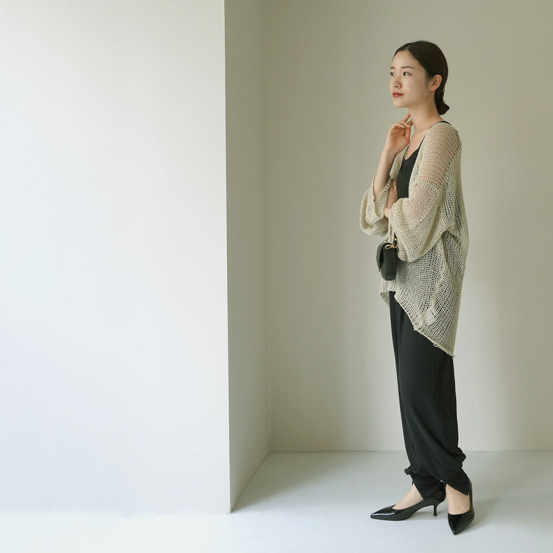 ETRE TOKYO(エトレトウキョウ) フィッシュネットVネックニットプルオーバー 1224211090-0