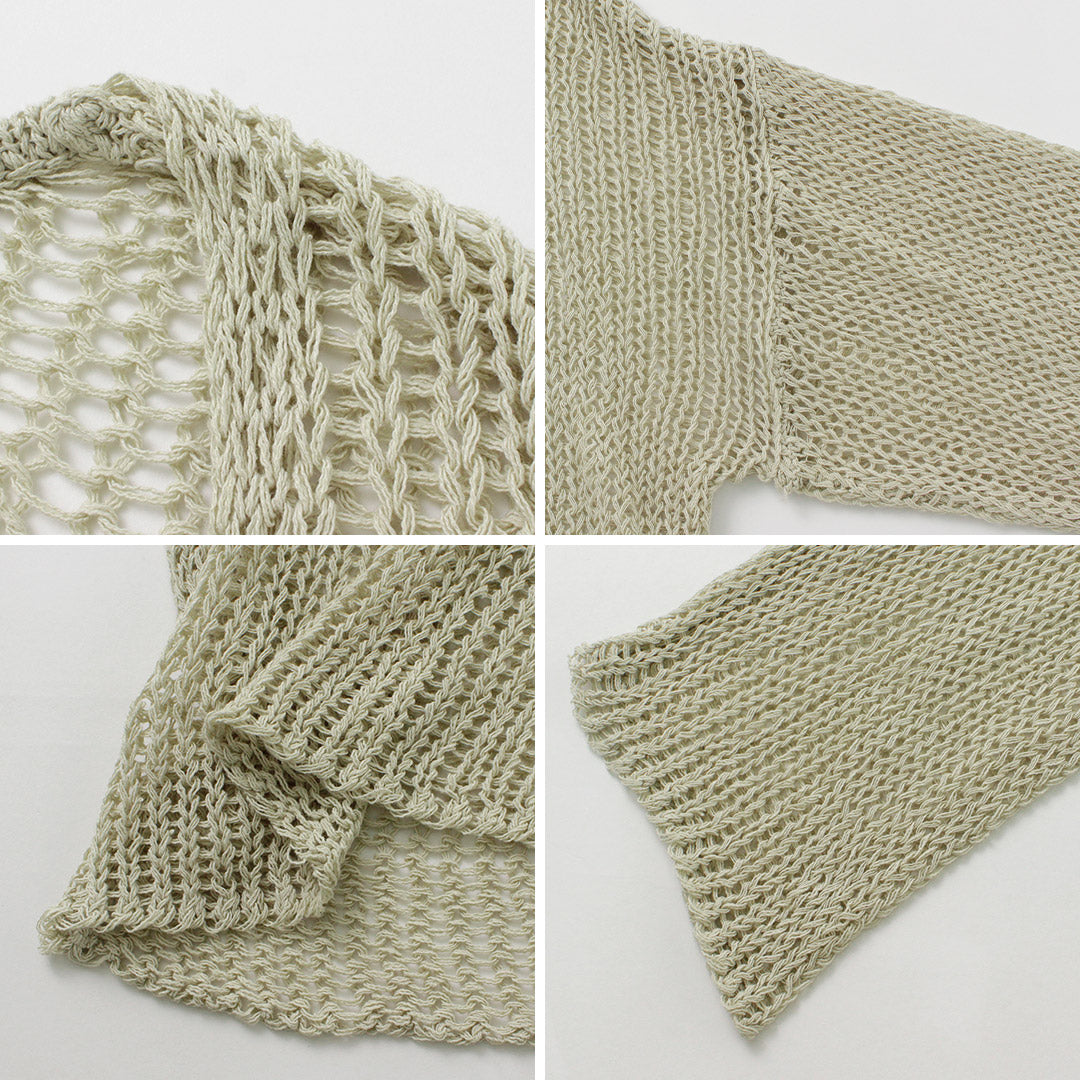 ETRE TOKYO(エトレトウキョウ) フィッシュネットVネックニットプルオーバー 1224211090-0