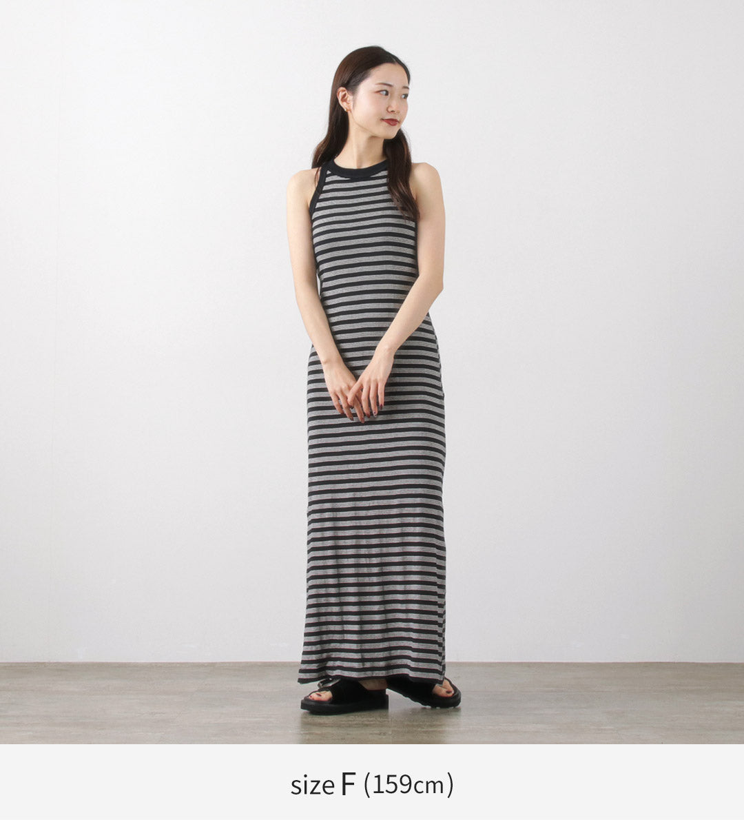 【20%OFF】ROBERT P.MILLER(ロバートピーミラー) パネルリブ アメリカンスリーブ ワンピース