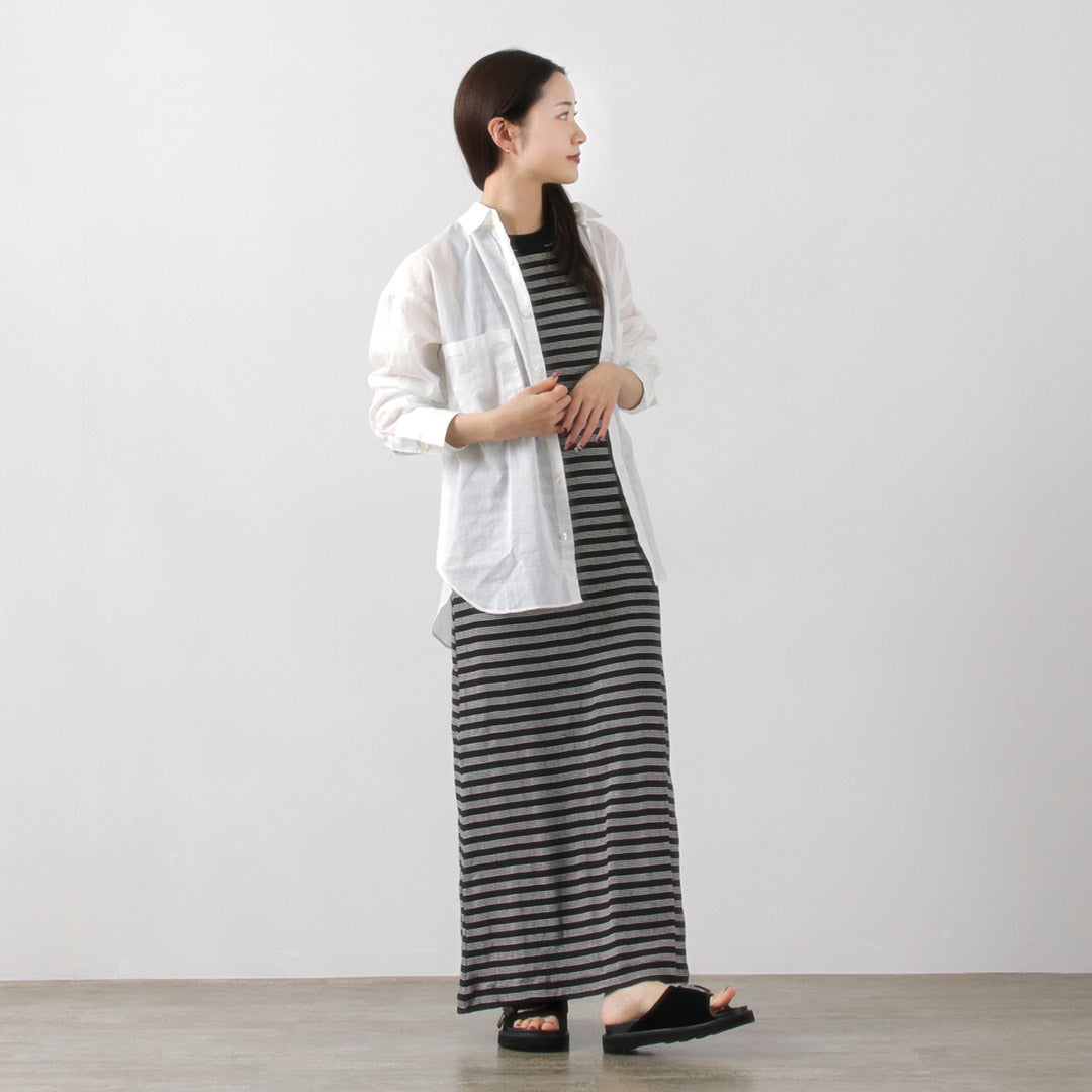 【20%OFF】ROBERT P.MILLER(ロバートピーミラー) パネルリブ アメリカンスリーブ ワンピース