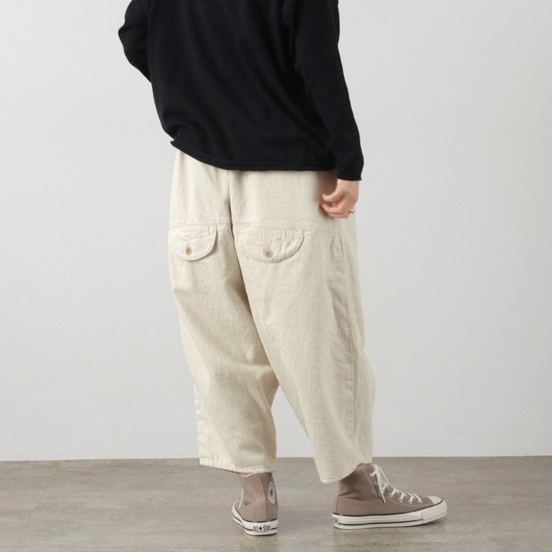 TUMUGU(ツムグ) 9.5oz コットンリネン デニム ティンカーパンツ