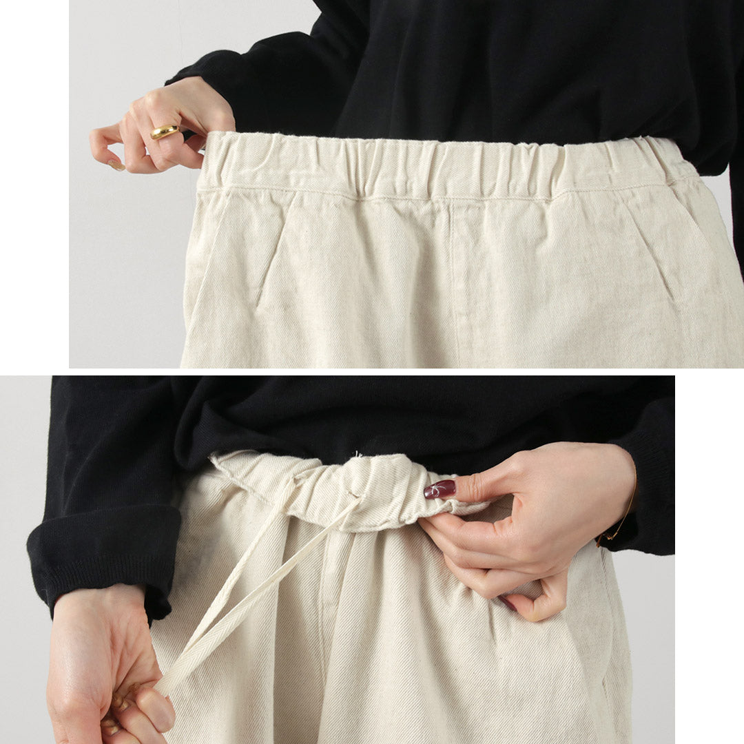 TUMUGU(ツムグ) 9.5oz コットンリネン デニム ティンカーパンツ