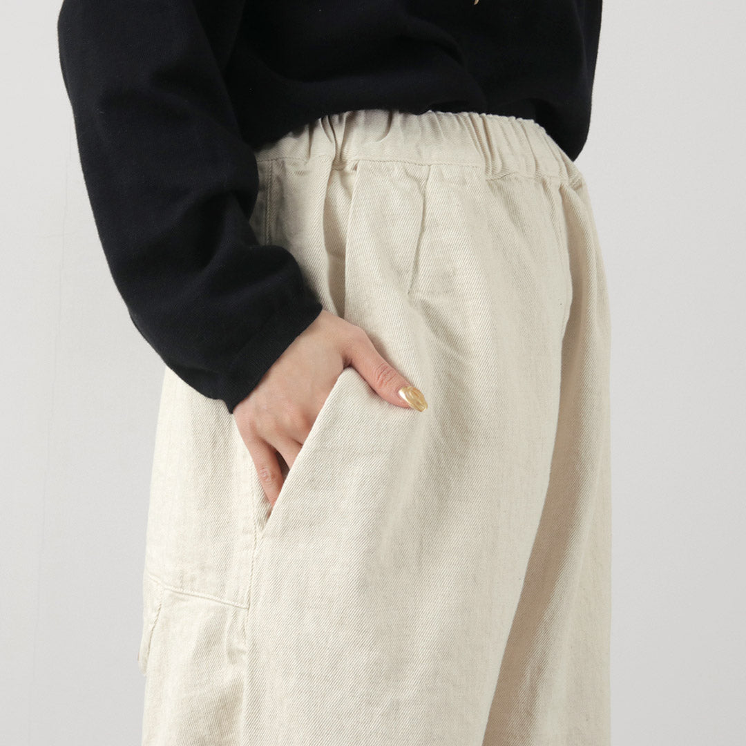 TUMUGU(ツムグ) 9.5oz コットンリネン デニム ティンカーパンツ