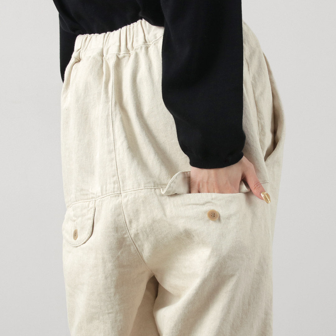 TUMUGU(ツムグ) 9.5oz コットンリネン デニム ティンカーパンツ