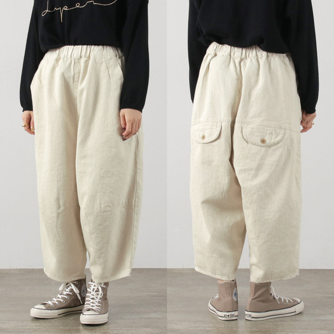 TUMUGU(ツムグ) 9.5oz コットンリネン デニム ティンカーパンツ