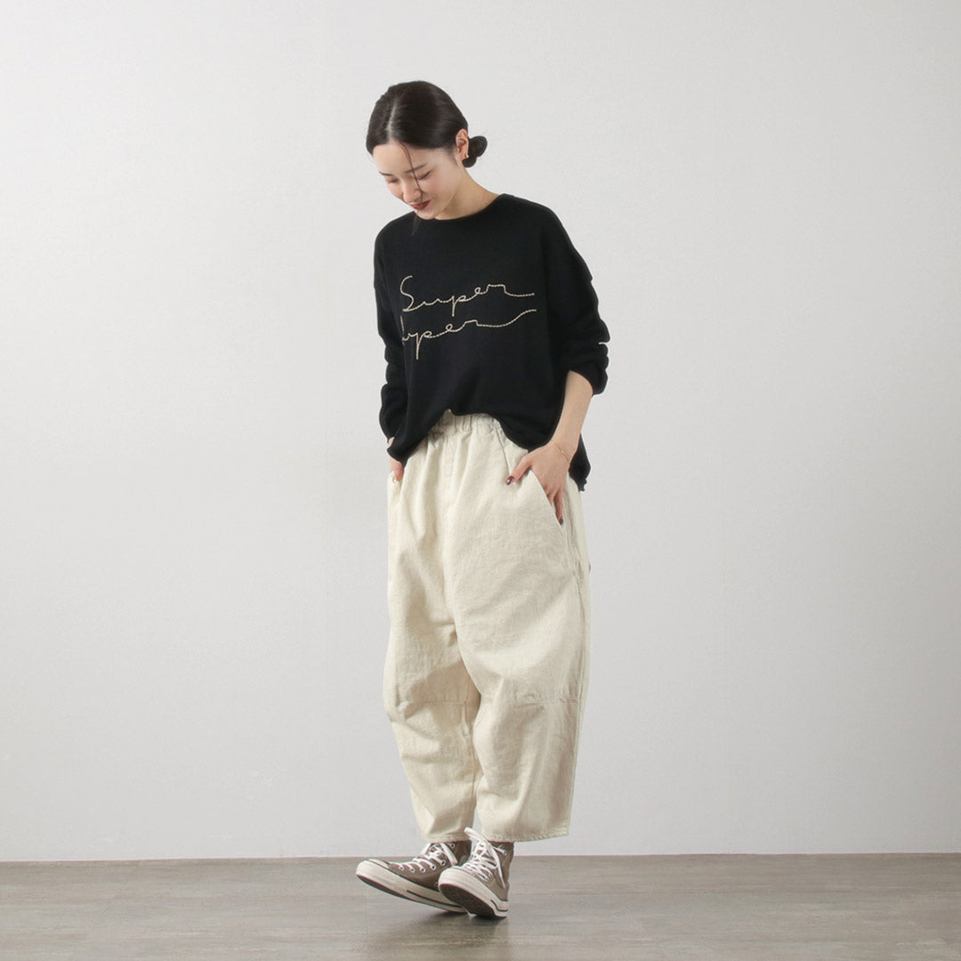 TUMUGU(ツムグ) 9.5oz コットンリネン デニム ティンカーパンツ