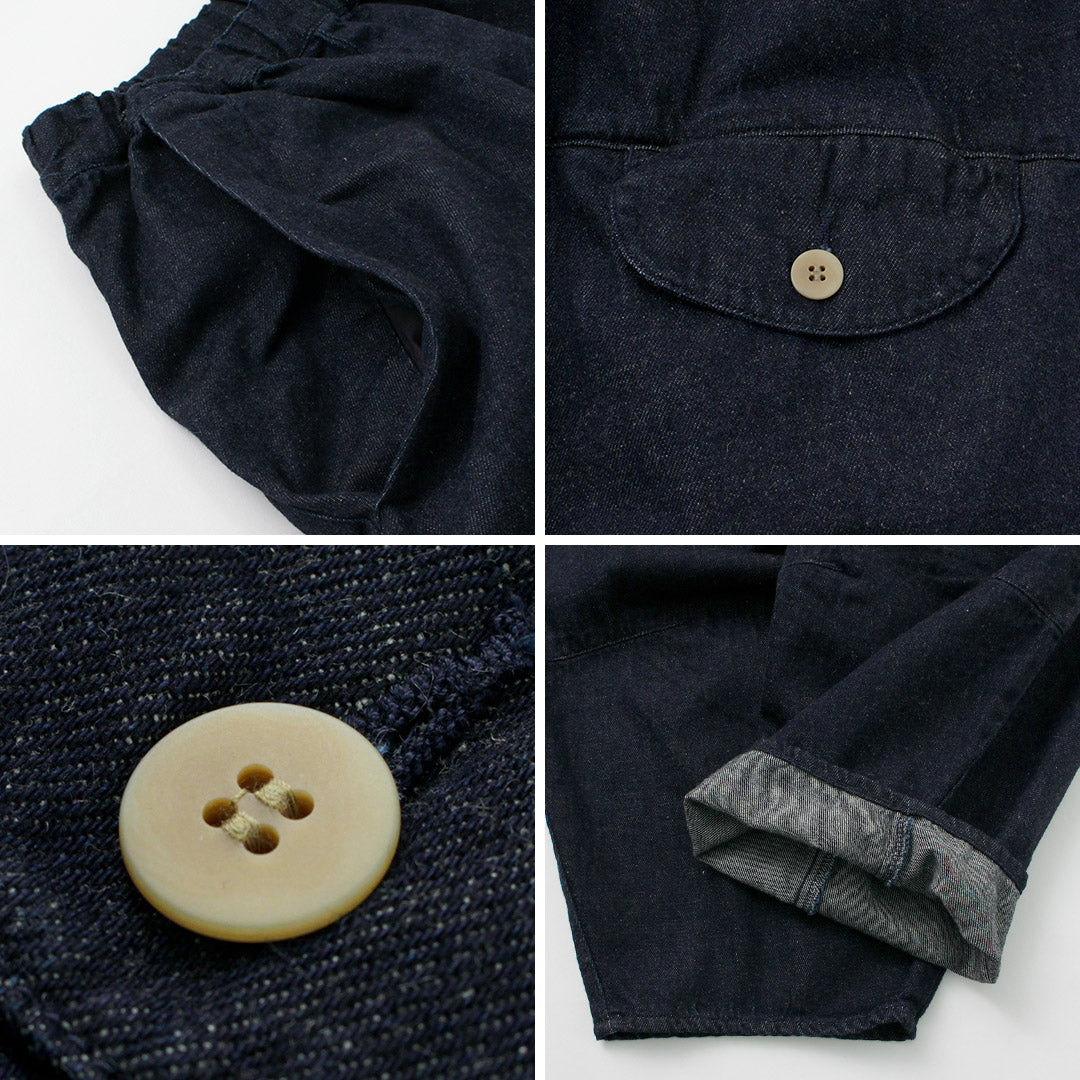 TUMUGU(ツムグ) 9.5oz コットンリネン デニム ティンカーパンツ