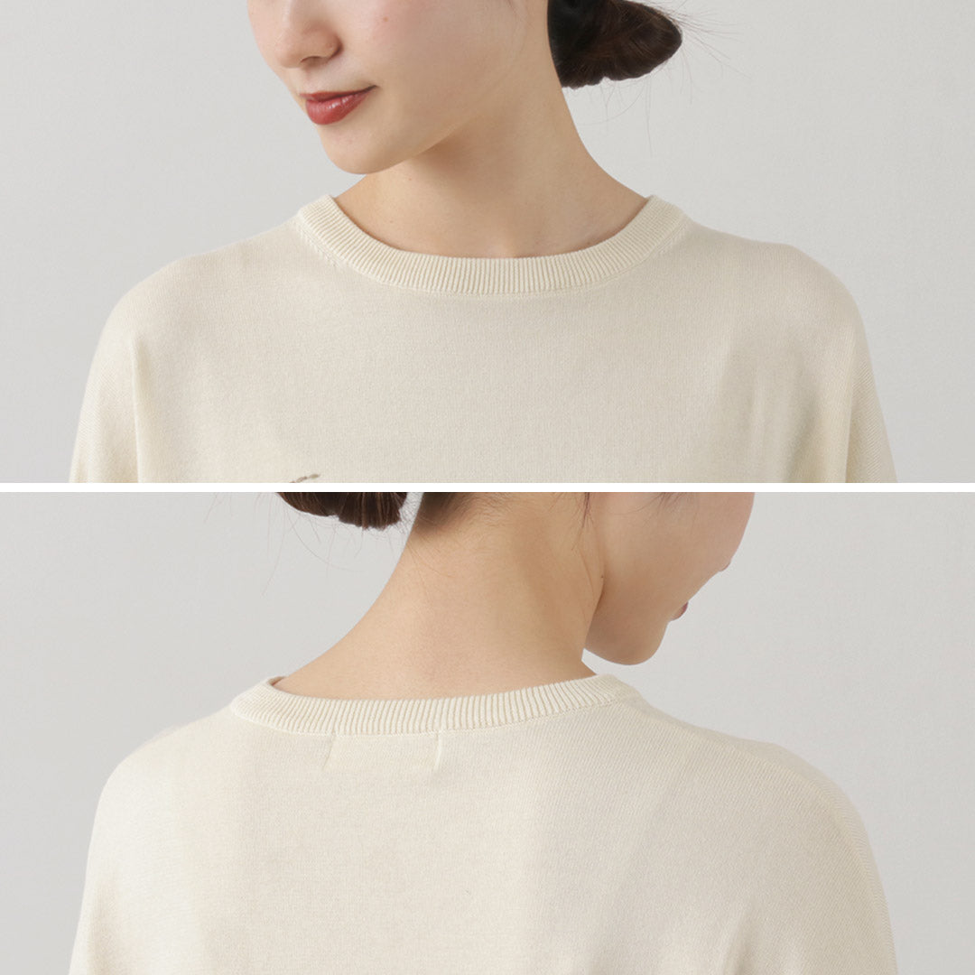 【30%OFF】TUMUGU(ツムグ) ランダムリブニット ロゴ刺繍プルオーバー