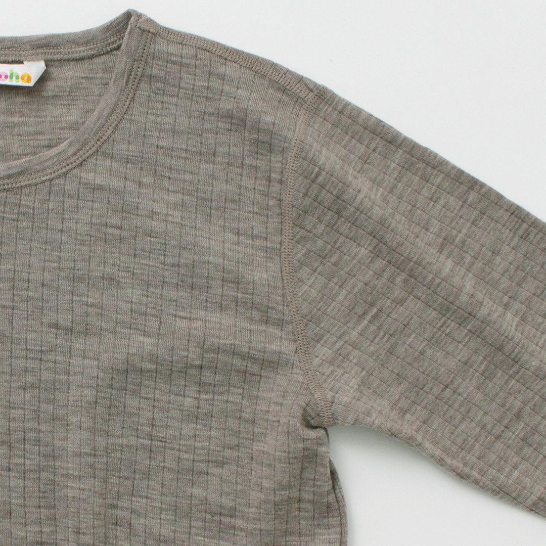 JOHA(ヨハ) メリノウール カットソー KIDS