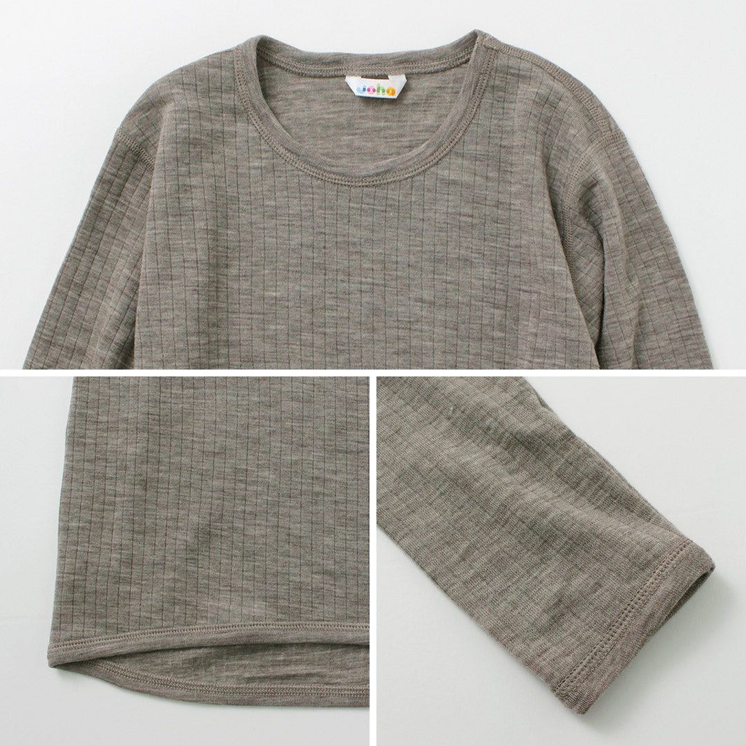 JOHA(ヨハ) メリノウール カットソー KIDS