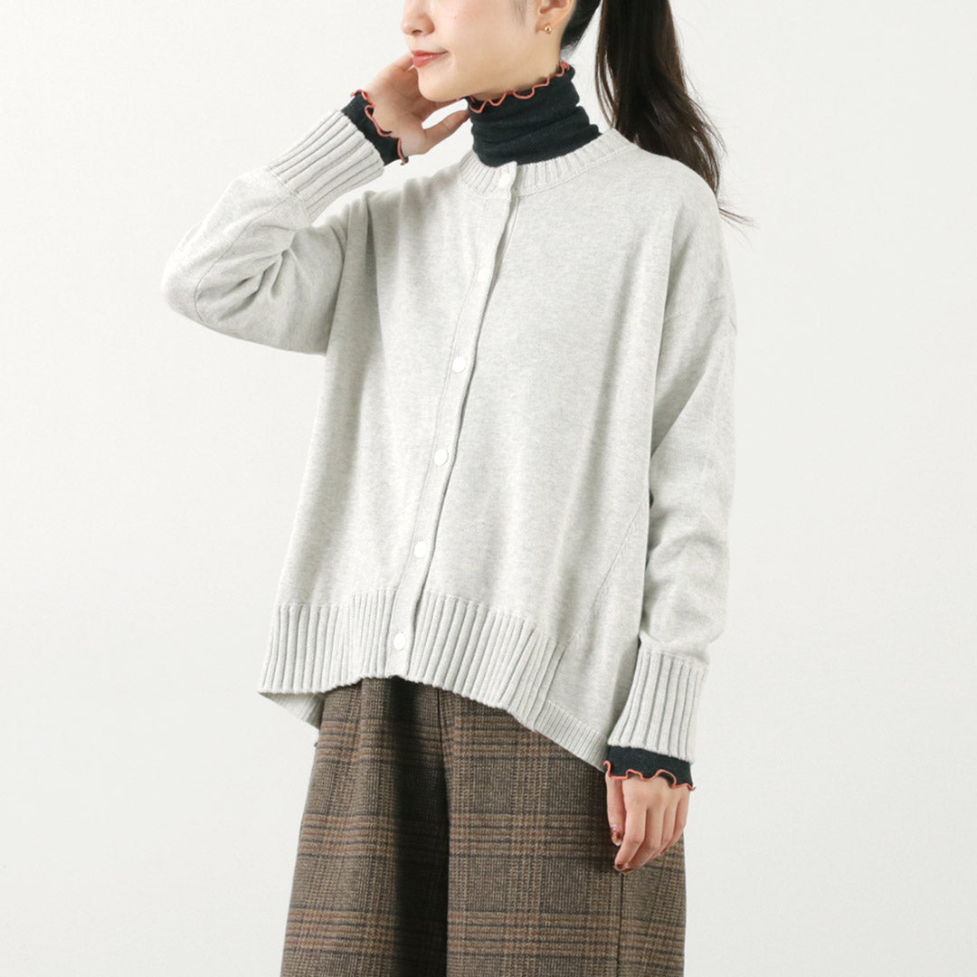 【50%OFF】MAO MADE(マオメイド) やわらか コットン Aライン カーディガン