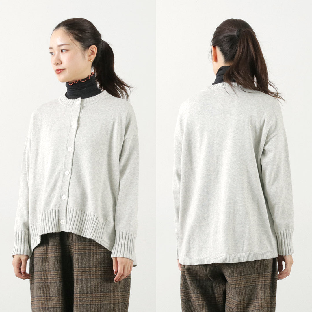 【50%OFF】MAO MADE(マオメイド) やわらか コットン Aライン カーディガン