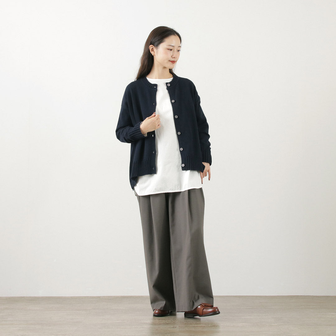【50%OFF】MAO MADE(マオメイド) やわらか コットン Aライン カーディガン