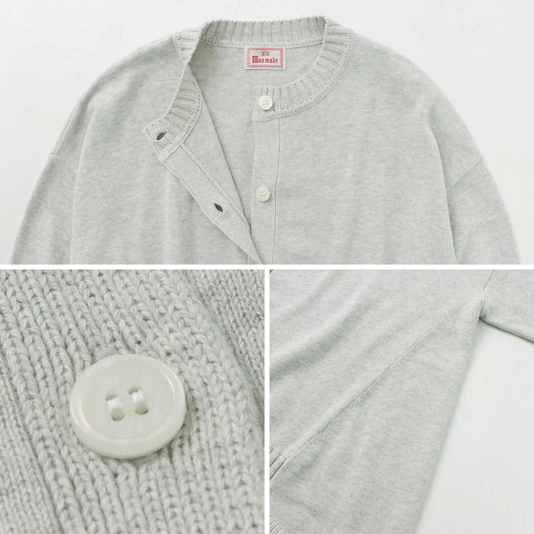 【50%OFF】MAO MADE(マオメイド) やわらか コットン Aライン カーディガン