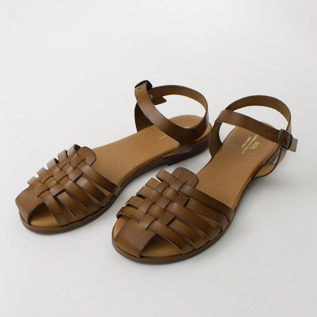 SOIL(ソイル) アンクルストラップ メッシュサンダル