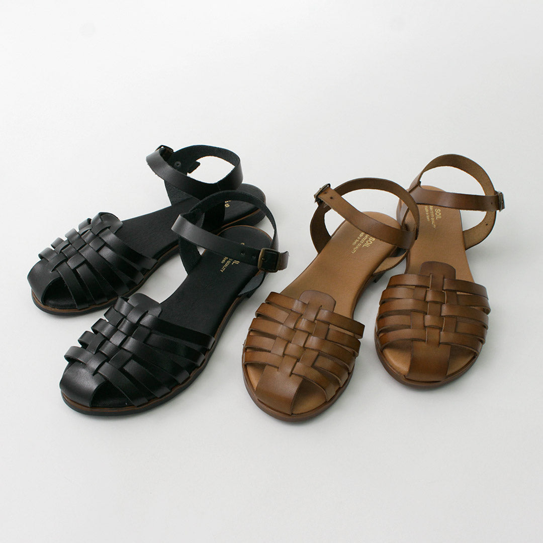 SOIL(ソイル) アンクルストラップ メッシュサンダル