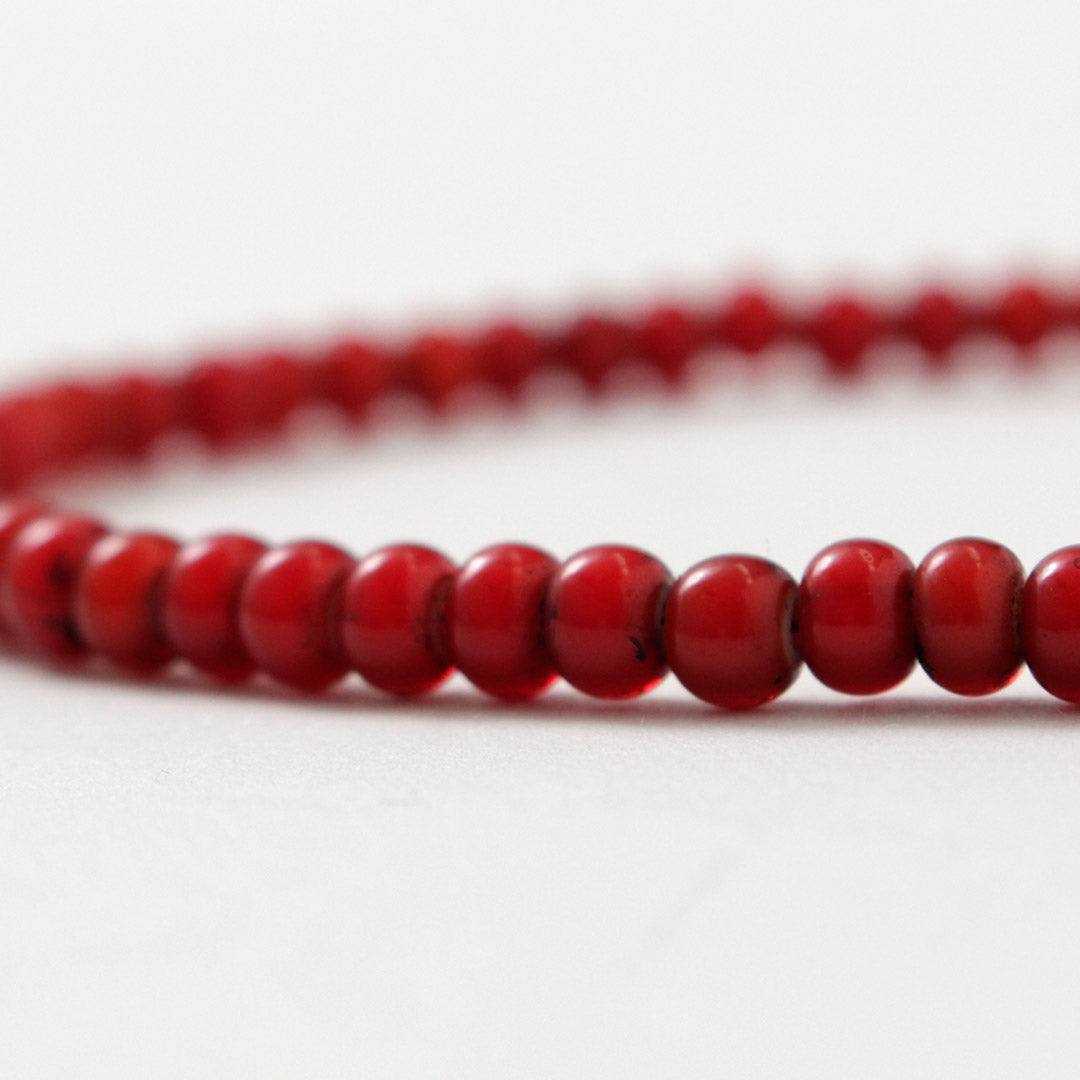 phaduA (パ・ドゥア) ホワイト ハート アンティーク グラス ビーズ ネックレス