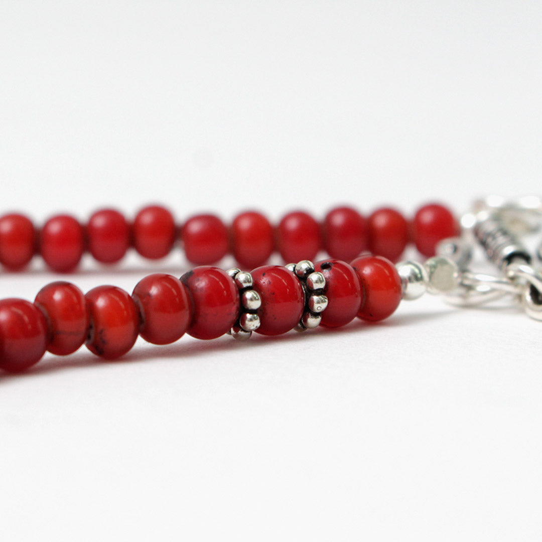 phaduA (パ・ドゥア) ホワイト ハート アンティーク グラス ビーズ ネックレス