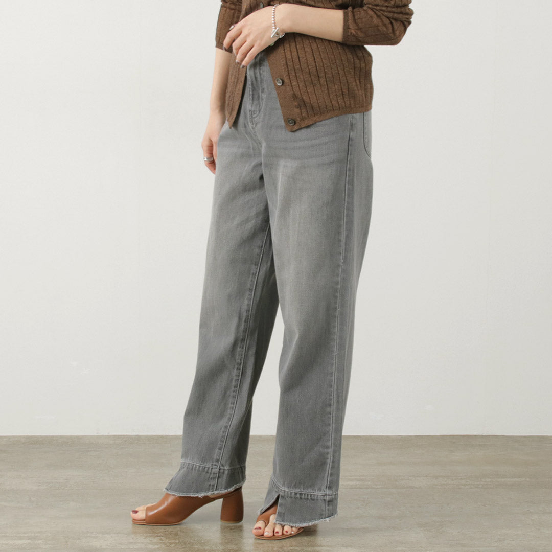 【30%OFF】CYAN TOKYO(シアン トーキョー) リブウエスト デニム ワイド