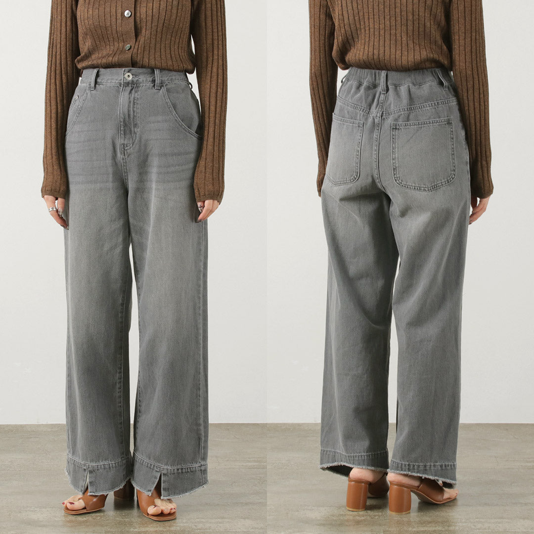 【30%OFF】CYAN TOKYO(シアン トーキョー) リブウエスト デニム ワイド