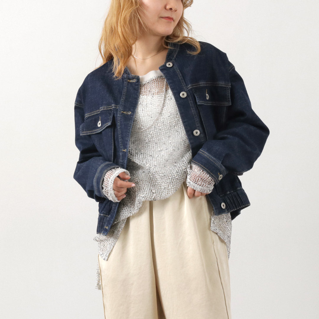 CYAN TOKYO(シアン トーキョー) スタンドカラー ショートデニムジャケット