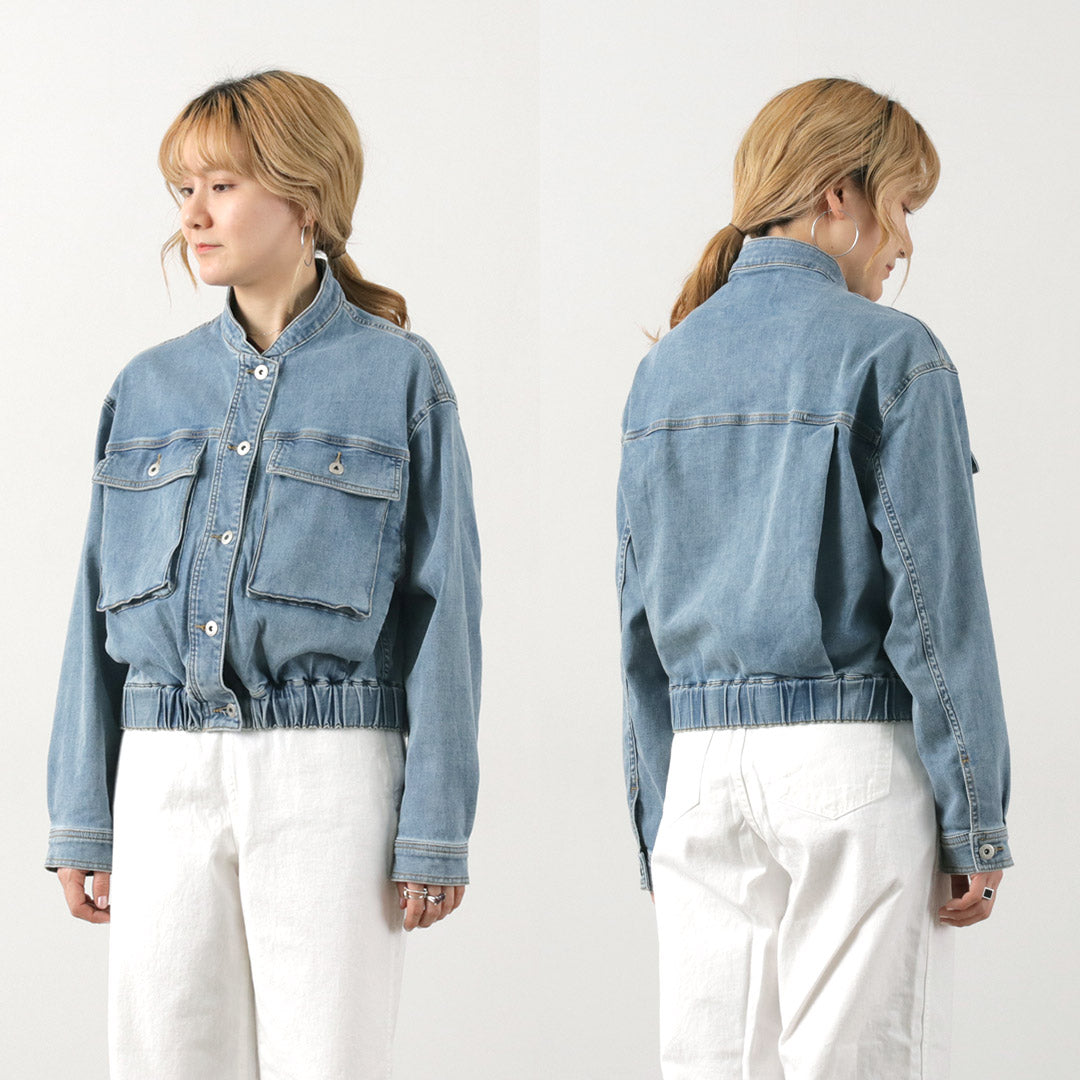 CYAN TOKYO(シアン トーキョー) スタンドカラー ショートデニムジャケット