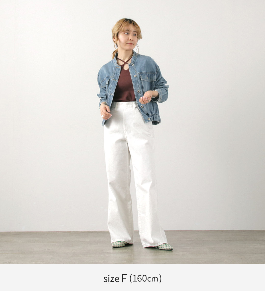 CYAN TOKYO(シアン トーキョー) スタンドカラー ショートデニムジャケット