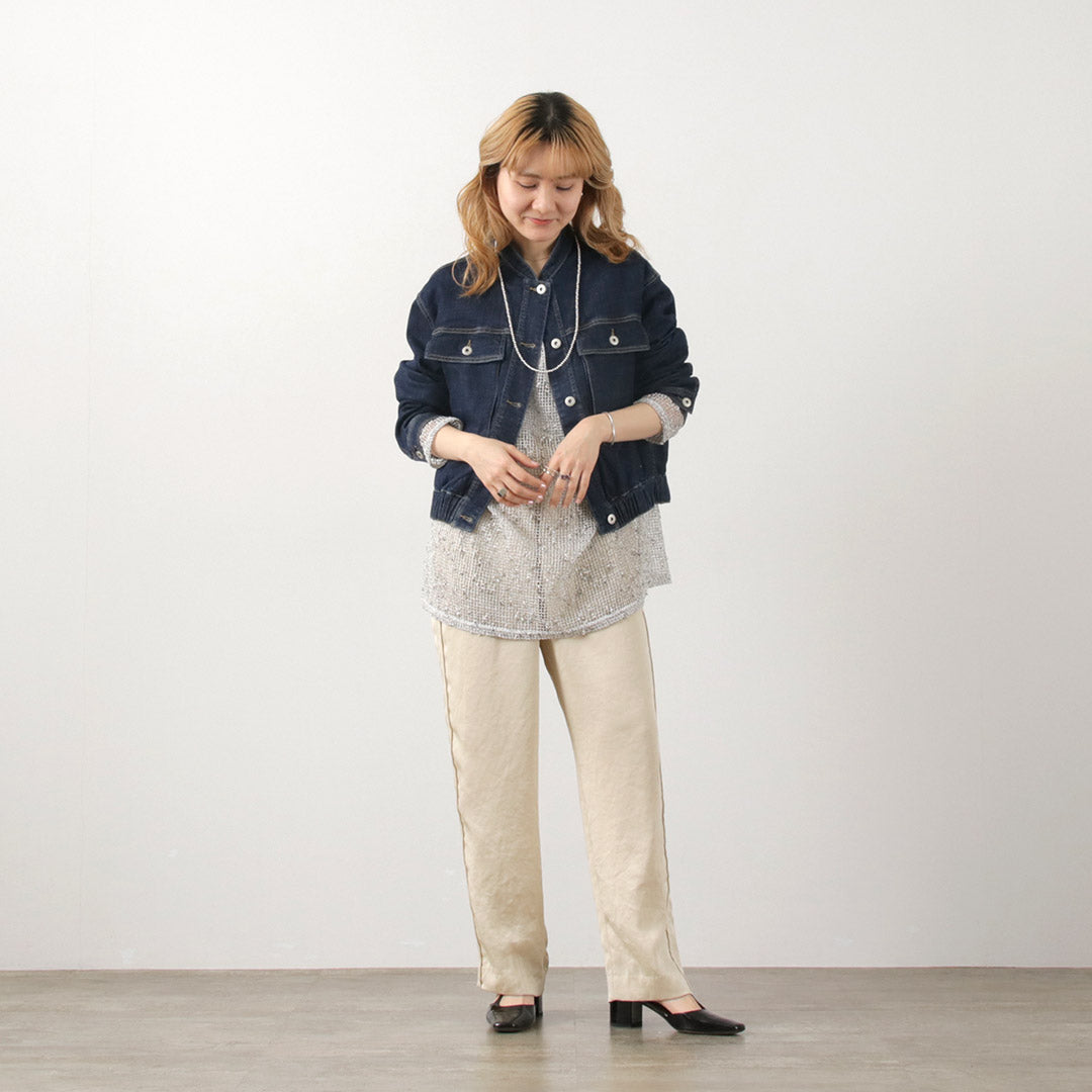 CYAN TOKYO(シアン トーキョー) スタンドカラー ショートデニムジャケット