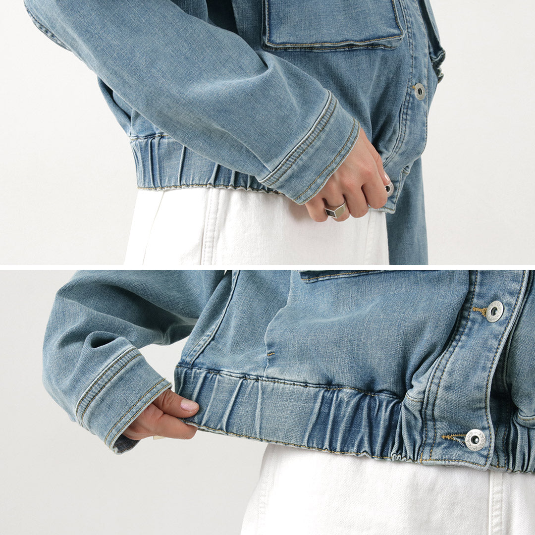 CYAN TOKYO(シアン トーキョー) スタンドカラー ショートデニムジャケット