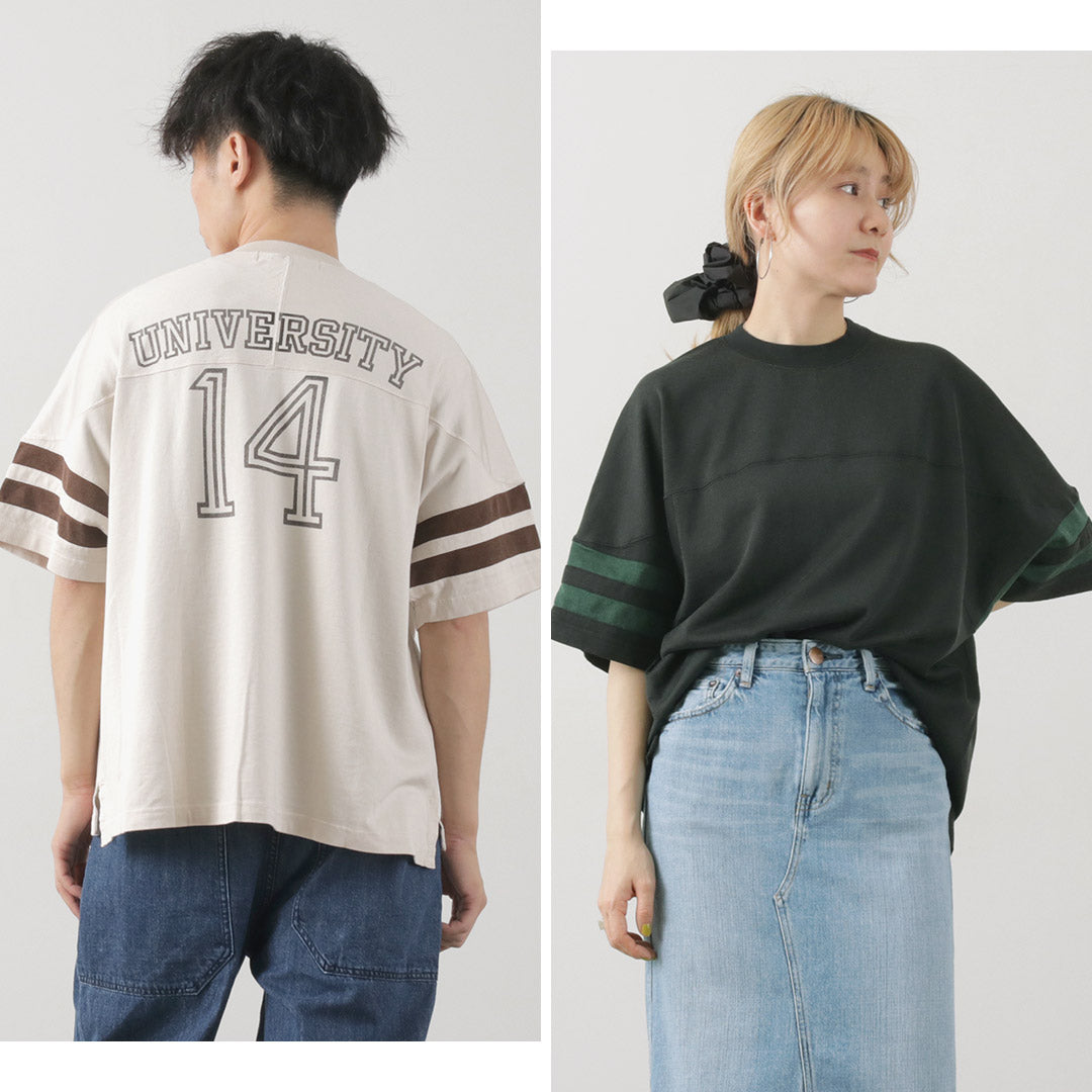 【20%OFF】REMI RELIEF(レミレリーフ) SP加工R/C天竺フットボールT(14)